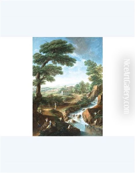 Paesaggio Fantasioso Con Rovine E Figure (+ 3 Others; 4 Works) - view 1