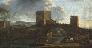 Der Ponte Salario In Rom by Paolo Anesi