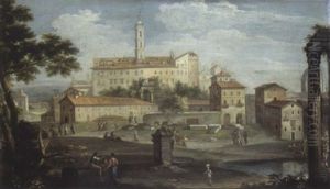 Rome Vue Du Campo Vaccino by Paolo Anesi