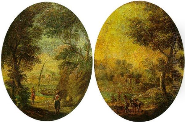 A River Landscape With Figures Before A Boat - view 1