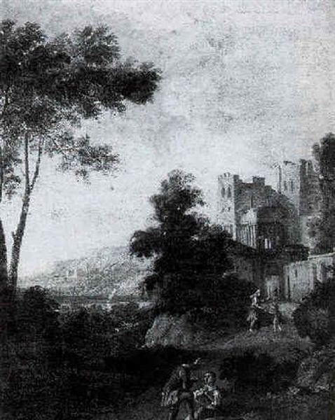 Landscape With Figures Near A Castle - view 1