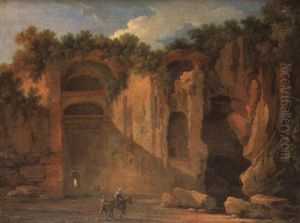 View Of A Grotto Near Naples With Travellers View Of A Grotto Near Naples With Travellers