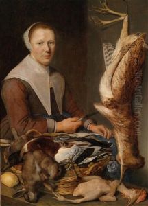 Kuchenstillleben Mit Magd by Philips Angel