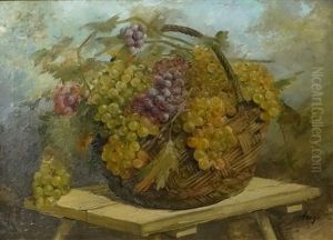 Basket With Grapes by Nicolae Angelescu