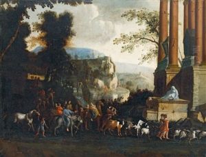 Der Einzug Jesu In Jerusalem by Filippo d' Angeli