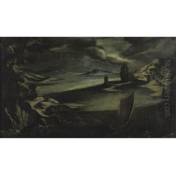 View Of A Harbor In Stormy Weather - view 1
