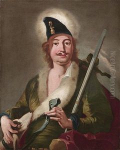 Ein Jager Mit Seinem Hund by Giuseppe Angeli