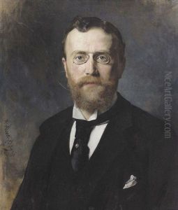 Portrat Eines Bartigen Mannes by Baron Heinrich von Angeli