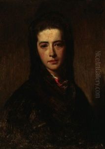 Brustportrat Einer Aristokratin (emilie Von Stratner?) by Baron Heinrich von Angeli