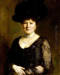 Portrait Von Eugenie Grafin Platen by Baron Heinrich von Angeli