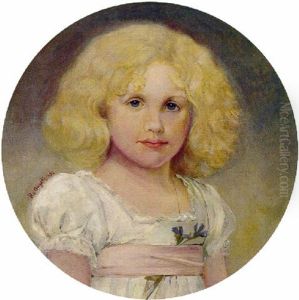 Portrait Eines Kleine Blonden Madchens