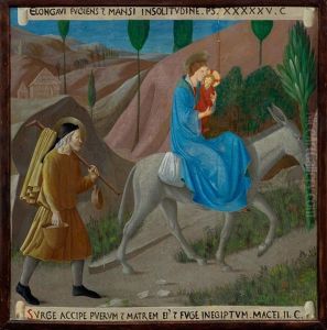The Holy Family On The Flight Into Egypt by Fra Angelico