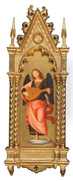 Angel With Lute - view 1