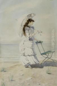 An Elegant Lady On The Beach