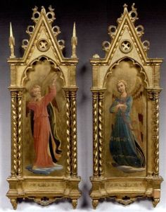Panneaux Representant Des Anges (pair)