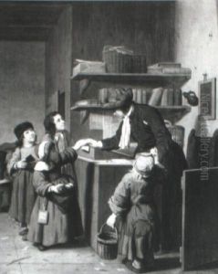 A Schoolmaster Handing Out Eggs