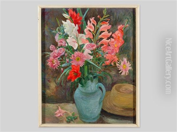 Gladioli In A Vase - view 1