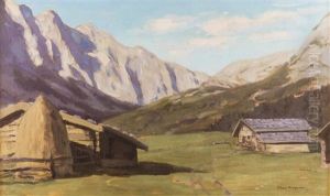 Tiroler Alm Im Sommer by Max Angerer