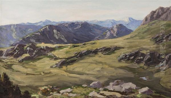 Panoramablick Auf Die Tiroler Alpen Und Taler - view 1