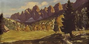 Der Ahornboden Bei Hinterriss In Tirol by Max Angerer