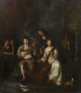 Figures In An Interior Playing Stringed Instruments