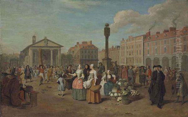 A View Of Covent Garden, London, On Market Day - view 1