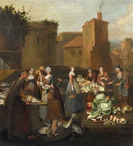 Gemuse- Und Fischhandler by Pieter Angillis