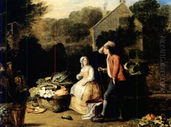 La Marchande De Legumes (+ Scene Galante; Pair) - view 1