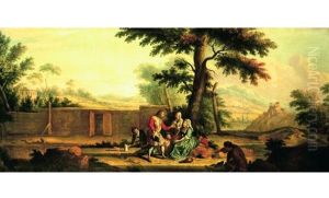 Scene Galante Dans Un Paysage Champetre
