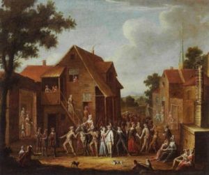 Dorfstrasse Mit Karnevalsumzug