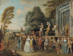 The Charlatans: An Outdoor Theater With A Quack Doctor And An Audience Of Gentry, Monks And Townfolk