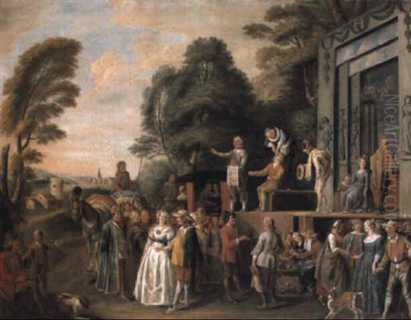 An Outdoor Theatre With A Quack Doctor And An Audience Of Gentry. . . - view 1