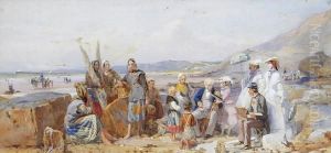 Artist Sketching On The Beach