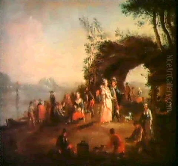 Fisch- Und Gemusemarkt Am Ufereines Flusses - view 1