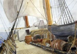 'immigrant Ship By Day, Australia Bound' & 'we Are Out On The Ocean Sailing..' by John Absolon