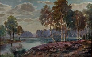 Paysage Au Lac by Gaston Anglade