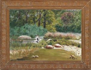 Paysage De La Creuse Et Fougre (+ Washerwomen On The Riverbank; 2 Works)