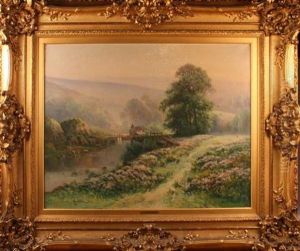 Riviere Dans Un Paysage De Bruyere