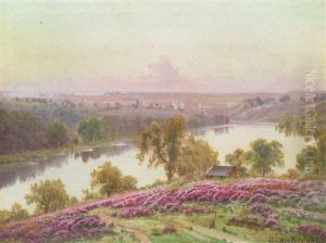 Paysage De Bruyeres Dans La Vallee De La Creuse