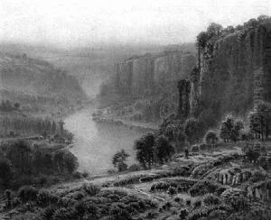 A Valley Gorge In The Dordogne