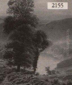 Mountain Landscape With River by Gaston Anglade