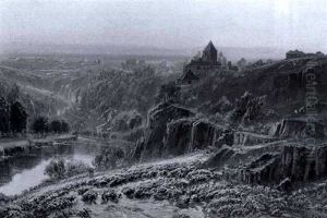 Les Coteaux De Crozant by Gaston Anglade