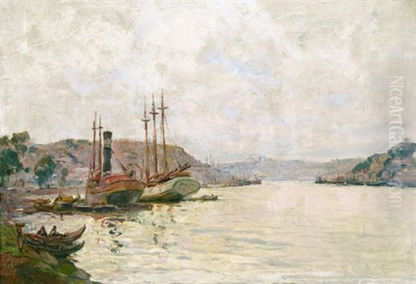 Flusspartie Mit Segelbooten - view 1