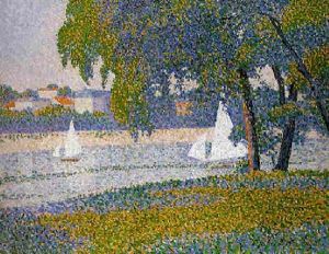 La Seine A Courbevoie: La Grande Jatte by Charles Angrand