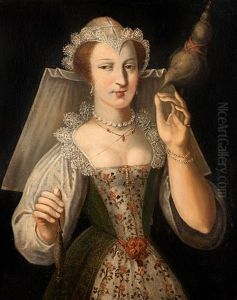 Portrait De Femme A La Quenouille