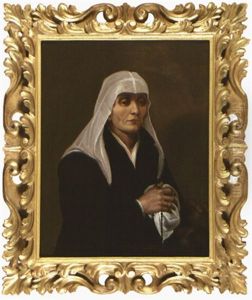 Portrait De Femme Agee Tenant Un Chapelet