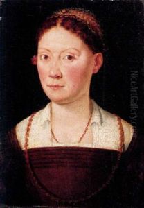 Portrait Of A Lady Wearing A Brown Dress by Sofonisba Anguissola