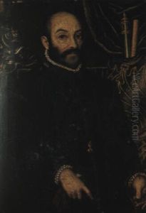 Portrait Of A Nobleman Holding A Pair Of Gloves And A Sword by Sofonisba Anguissola