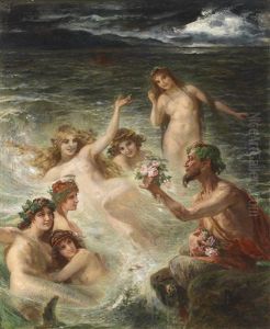 Blumen Fur Die Meeresnymphen by Erzsebet (Elizabeth) Angyalffy