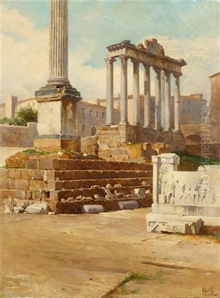 Tempelruine Auf Dem Forum Romanum, Rom - view 1